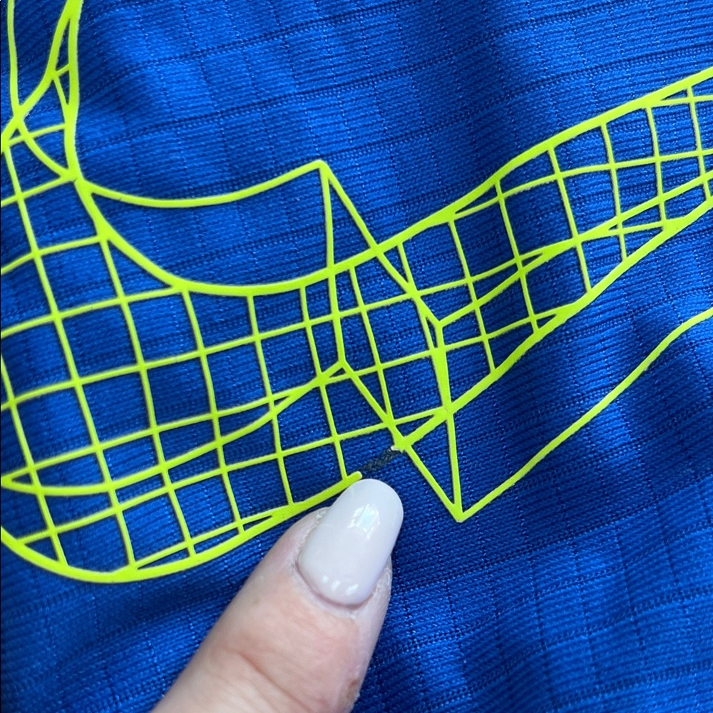 Nike Kids Blue Tee with Graphic Swoosh - Picture 4 of 4